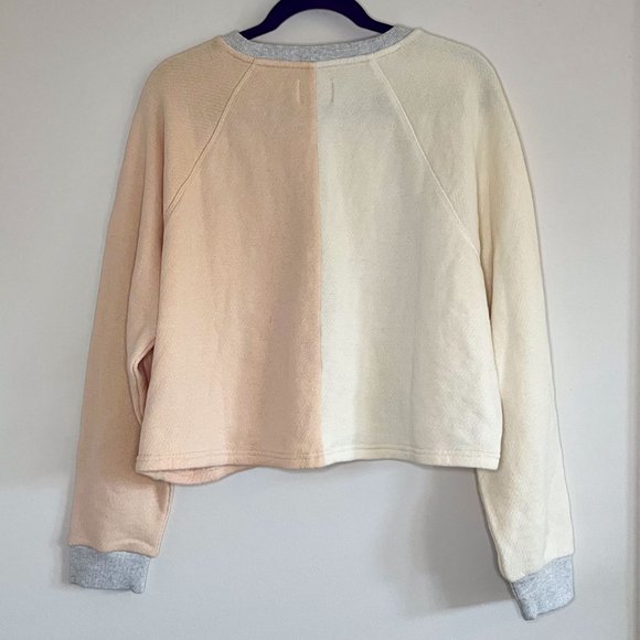 BRAND NEW | Madewell |  MWL Airyterry Colorblock Crop Sweatshirt - Picture 7 of 8